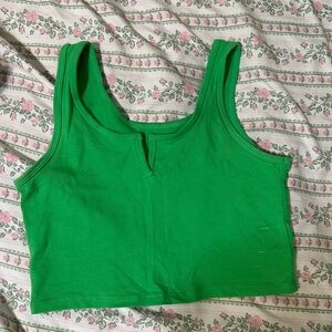 Green Women's Crop Top